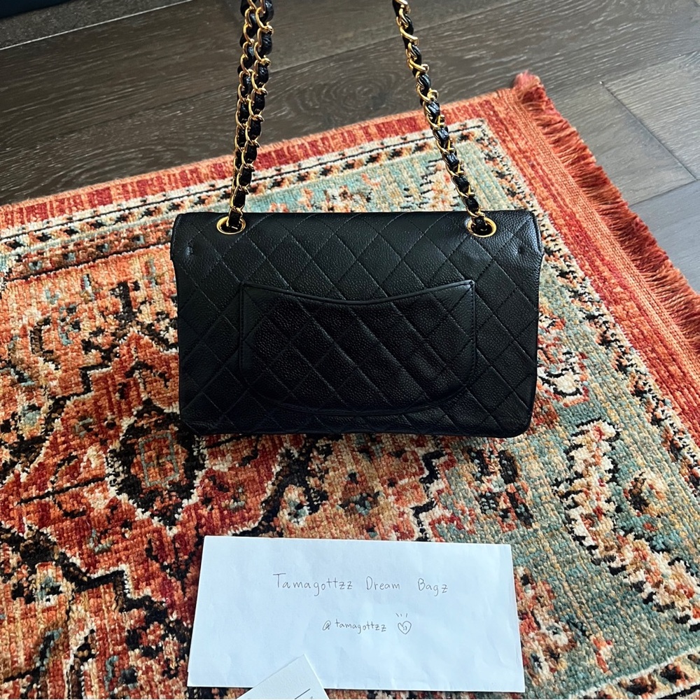 Chanel Classic Vintage Medium Black Caviar Double Flap Bag - Picture 4 of 12